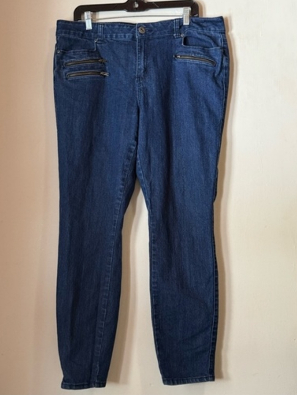 Roz & Ali Dark Wash Slim Denim Pants